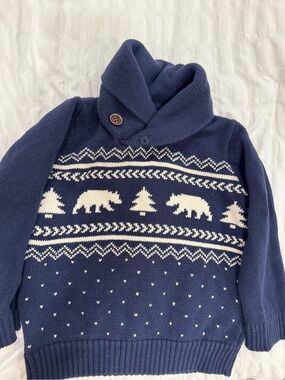 2T The Children's Place Dark Navy Knit Sweater Top